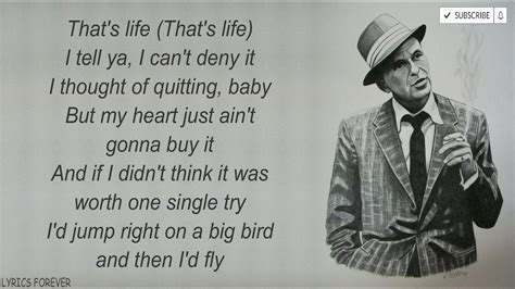 frank sinatra - that's life lyrics